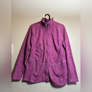 Denver Hayes Heathered Berry Full-Zip Utility Jacket